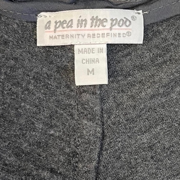 A Pea In The Pod Silk Trim Cardigan Charcoal Gray Medium - Picture 6 of 6